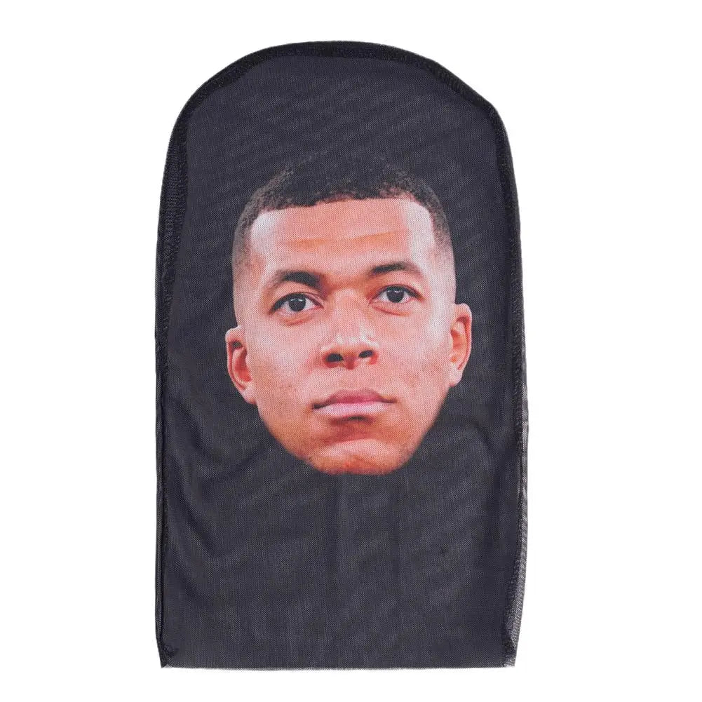 3D Printed Kanye Face Mask – Seamless Celebrity Head Cover for Cosplay & Hip-Hop Style