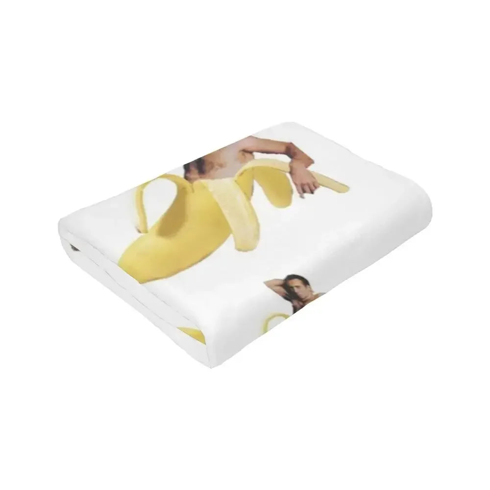 Nicolas Cage - Face Blanket Soft Warm Flannel Throw Blanket Bedding for Bed Living room Picnic Travel Home Sofa
