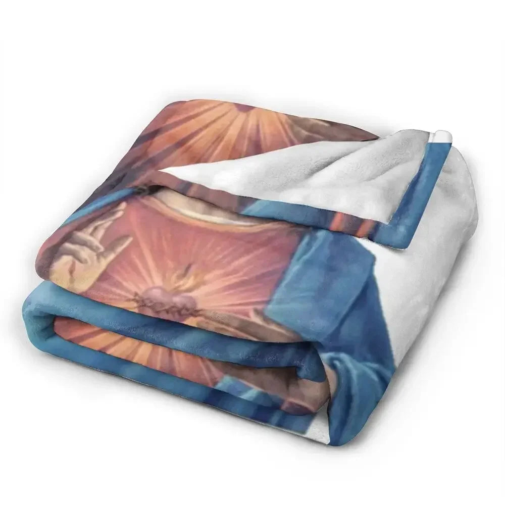 Nicolas Cage - Face Blanket Soft Warm Flannel Throw Blanket Bedding for Bed Living room Picnic Travel Home Sofa