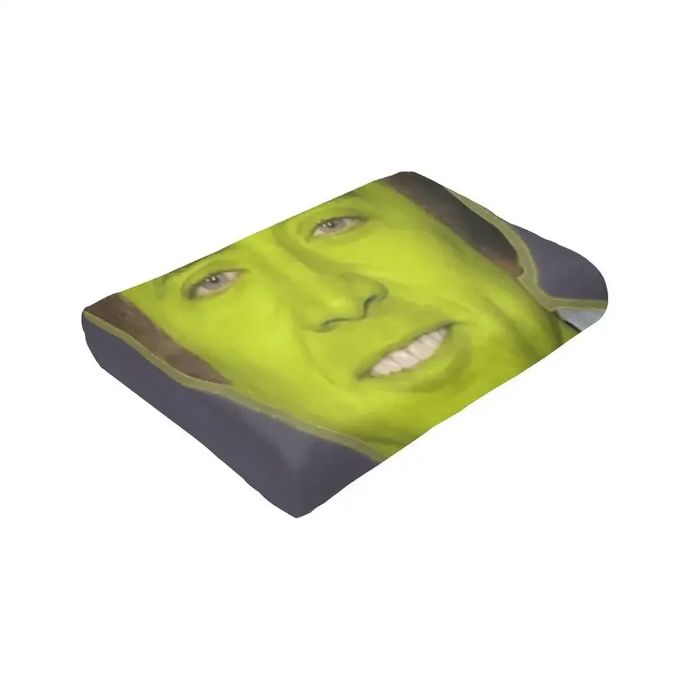 Nicolas Cage - Face Blanket Soft Warm Flannel Throw Blanket Bedding for Bed Living room Picnic Travel Home Sofa