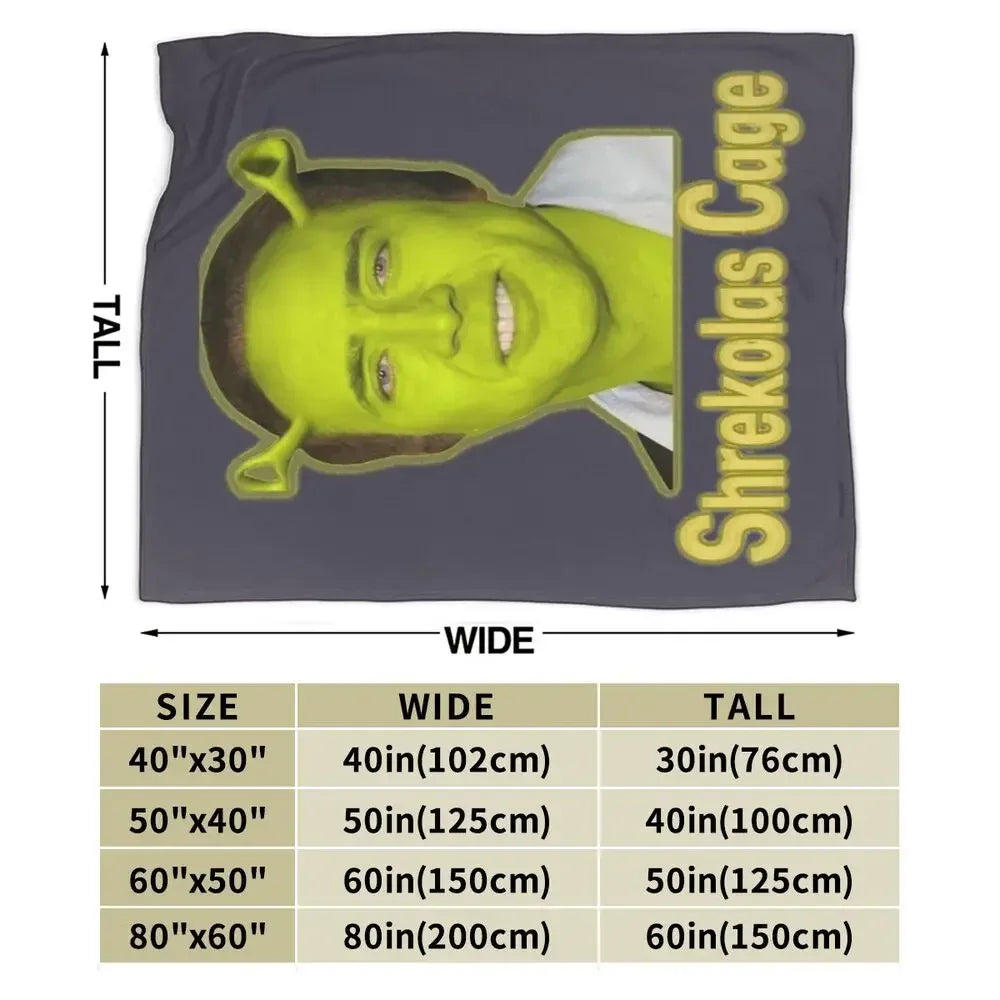 Nicolas Cage - Face Blanket Soft Warm Flannel Throw Blanket Bedding for Bed Living room Picnic Travel Home Sofa