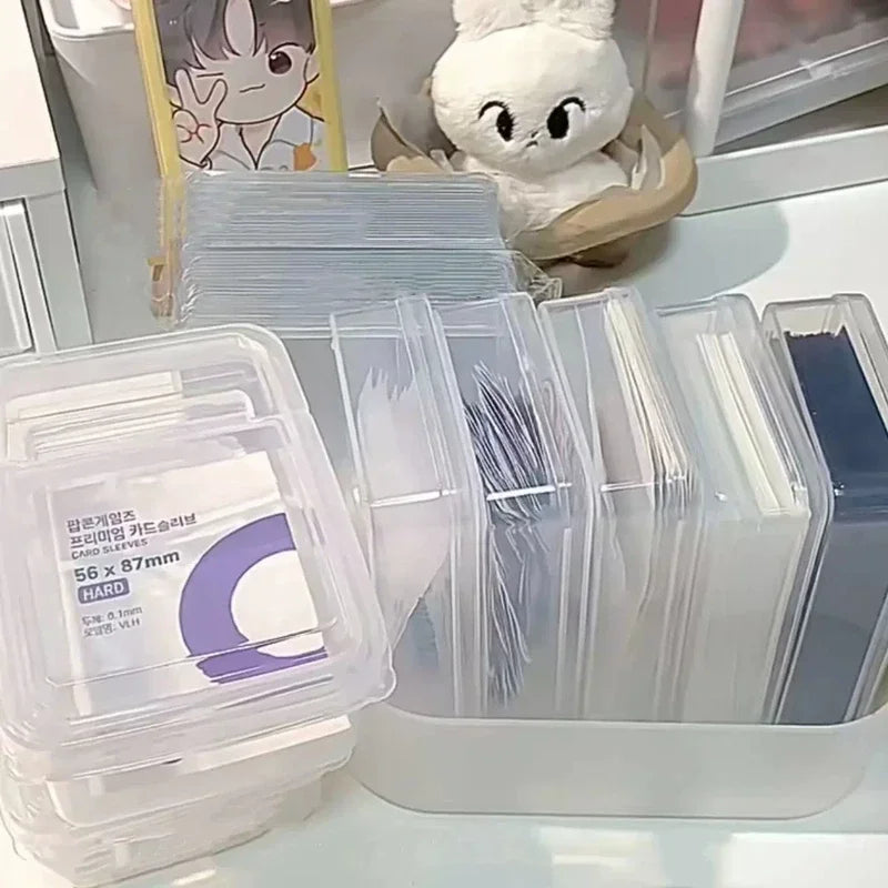 3inch 4inch Clear Kpop idol Album Photo Card Protective Sleeve Waterproof Clear Protector Case Box For Popcorn Game Card Holder