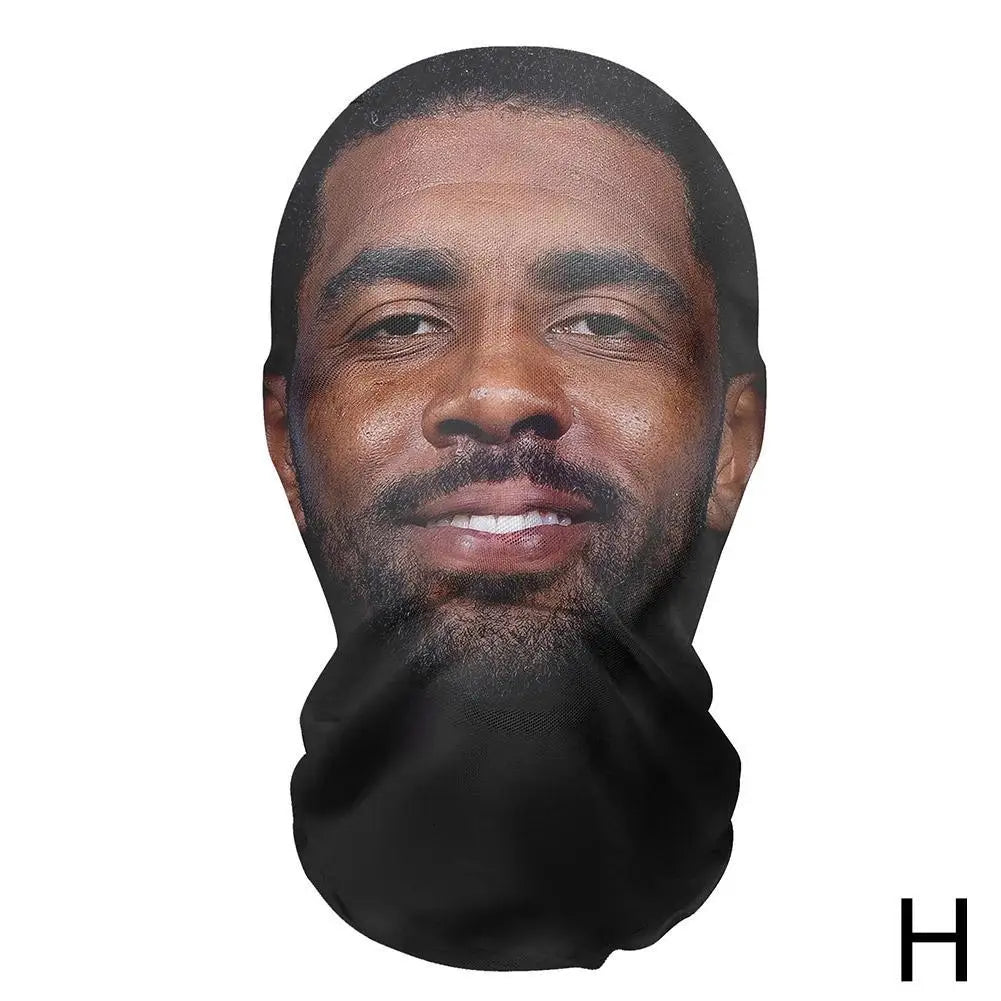 3D Printed Kanye Face Mask – Seamless Celebrity Head Cover for Cosplay & Hip-Hop Style