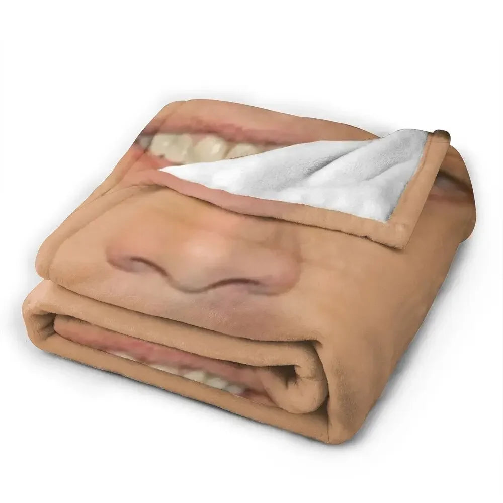 Nicolas Cage - Face Blanket Soft Warm Flannel Throw Blanket Bedding for Bed Living room Picnic Travel Home Sofa