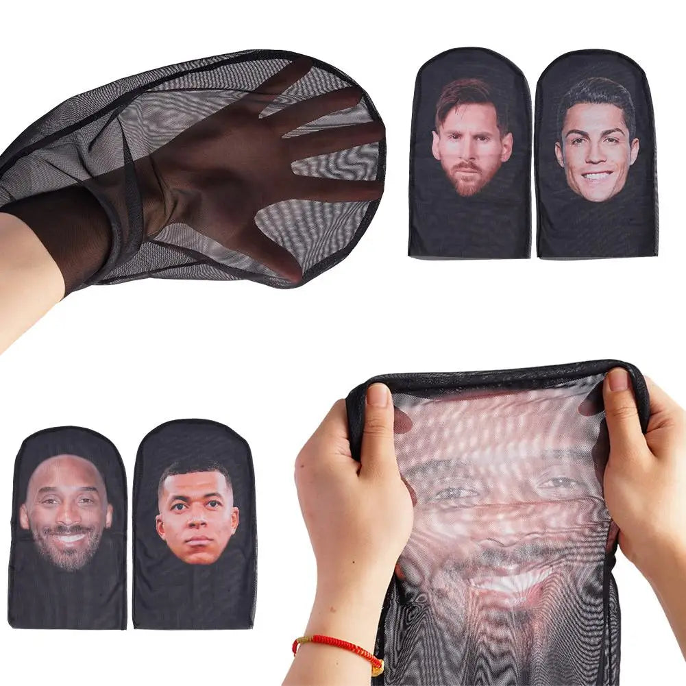 3D Printed Kanye Face Mask – Seamless Celebrity Head Cover for Cosplay & Hip-Hop Style