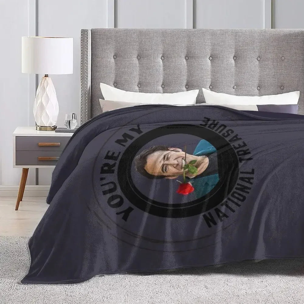 Nicolas Cage - Face Blanket Soft Warm Flannel Throw Blanket Bedding for Bed Living room Picnic Travel Home Sofa