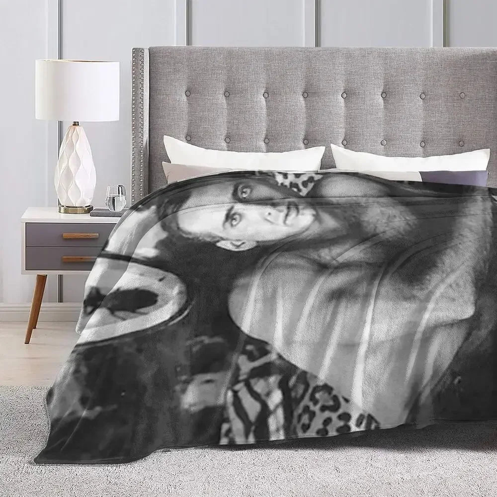 Nicolas Cage - Face Blanket Soft Warm Flannel Throw Blanket Bedding for Bed Living room Picnic Travel Home Sofa