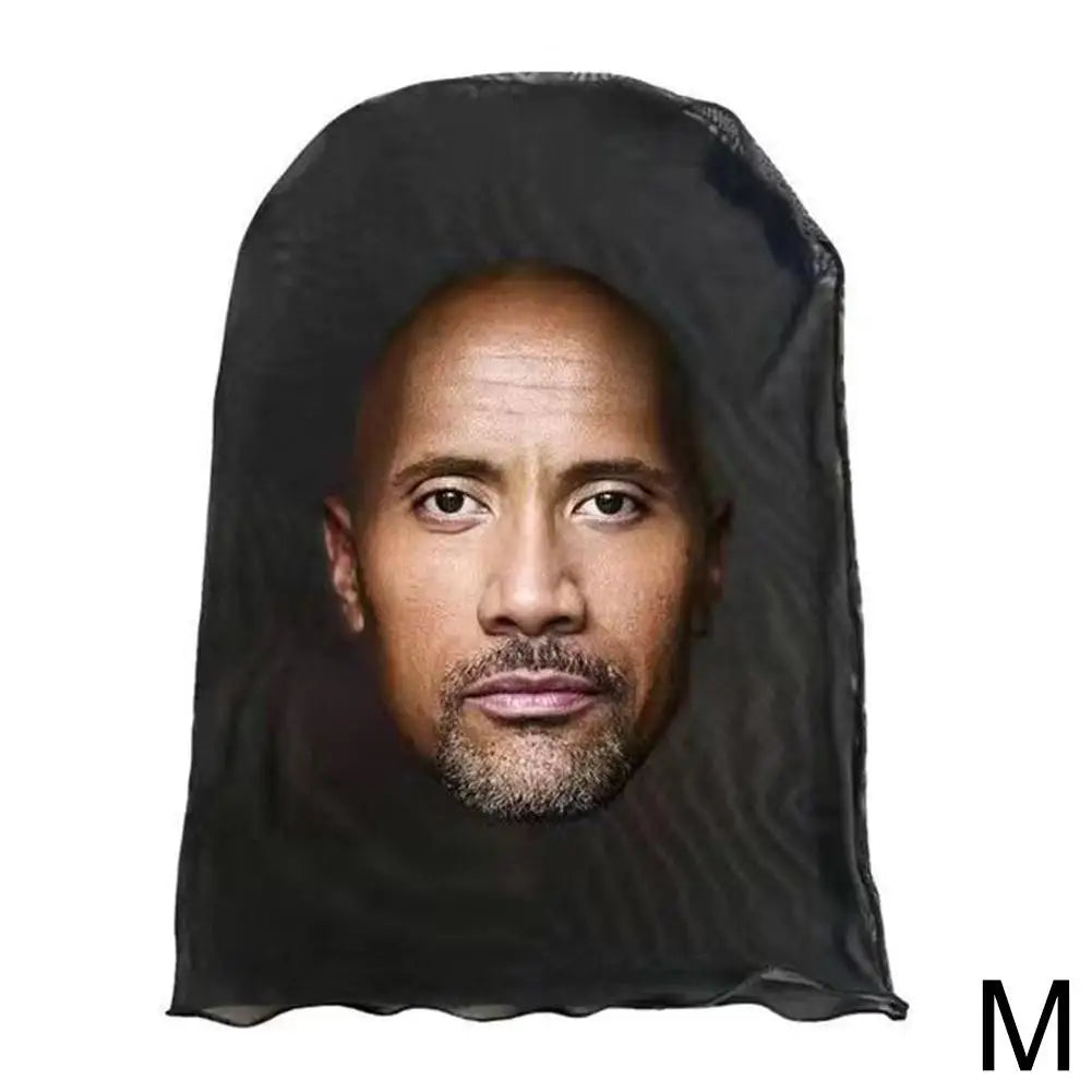 3D Printed Kanye Face Mask – Seamless Celebrity Head Cover for Cosplay & Hip-Hop Style