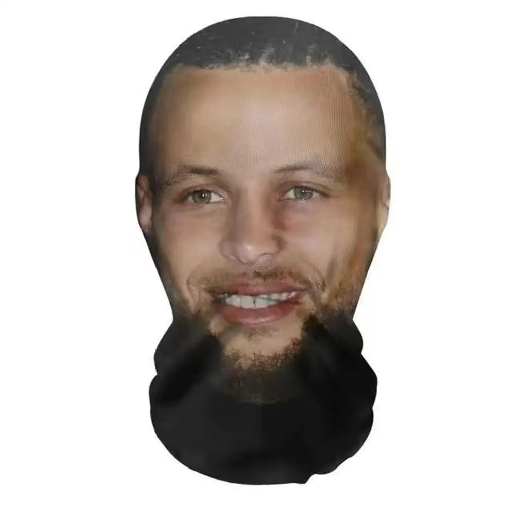 3D Printed Kanye Face Mask – Seamless Celebrity Head Cover for Cosplay & Hip-Hop Style