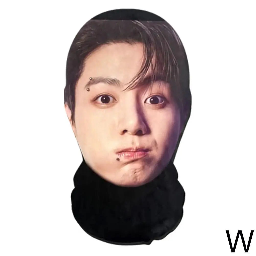 3D Printed Kanye Face Mask – Seamless Celebrity Head Cover for Cosplay & Hip-Hop Style