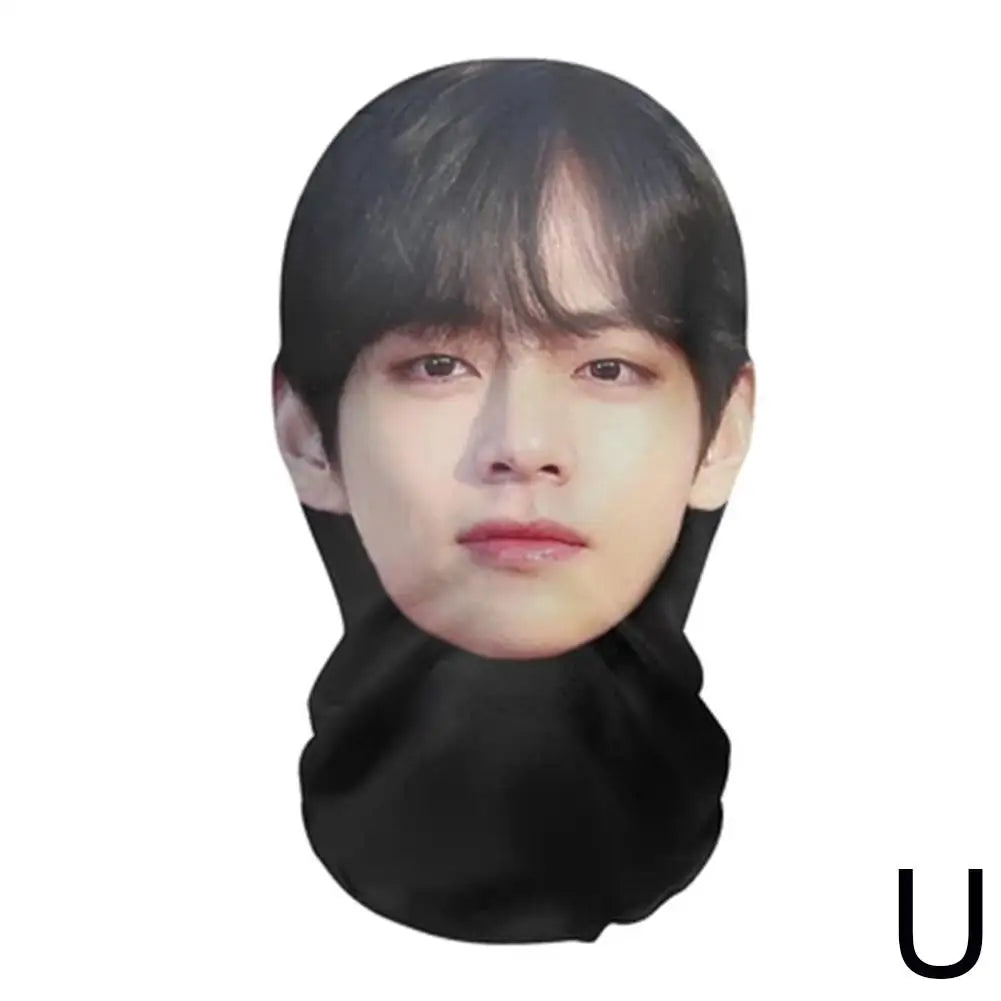 3D Printed Kanye Face Mask – Seamless Celebrity Head Cover for Cosplay & Hip-Hop Style