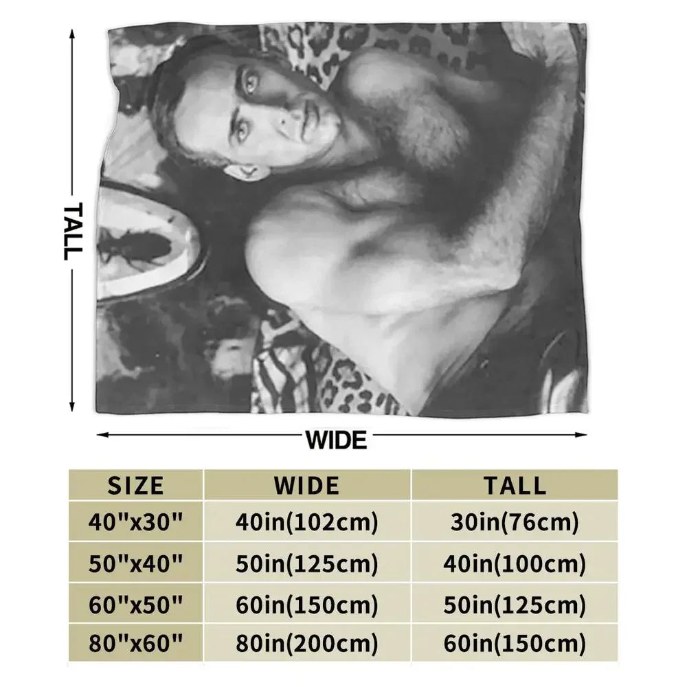 Nicolas Cage - Face Blanket Soft Warm Flannel Throw Blanket Bedding for Bed Living room Picnic Travel Home Sofa