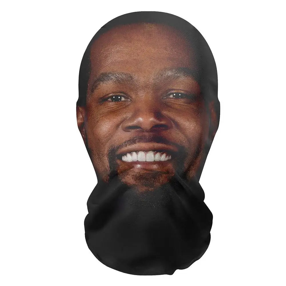 3D Printed Kanye Face Mask – Seamless Celebrity Head Cover for Cosplay & Hip-Hop Style