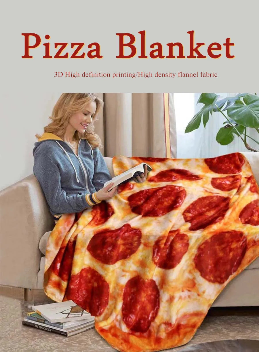 Fun Realistic Chinese Cabbage Tortilla Burrito Pizza Blanket, Donut Fried Egg, Watermelon Throw Giant Food Pattern