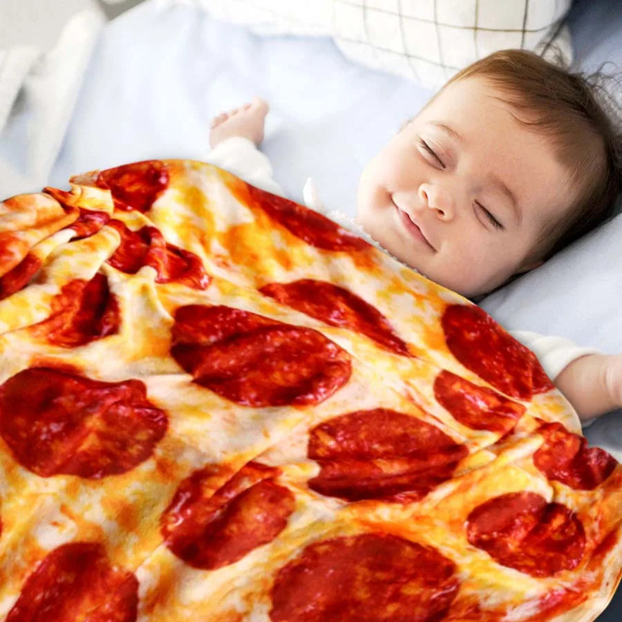 Fun Realistic Chinese Cabbage Tortilla Burrito Pizza Blanket, Donut Fried Egg, Watermelon Throw Giant Food Pattern
