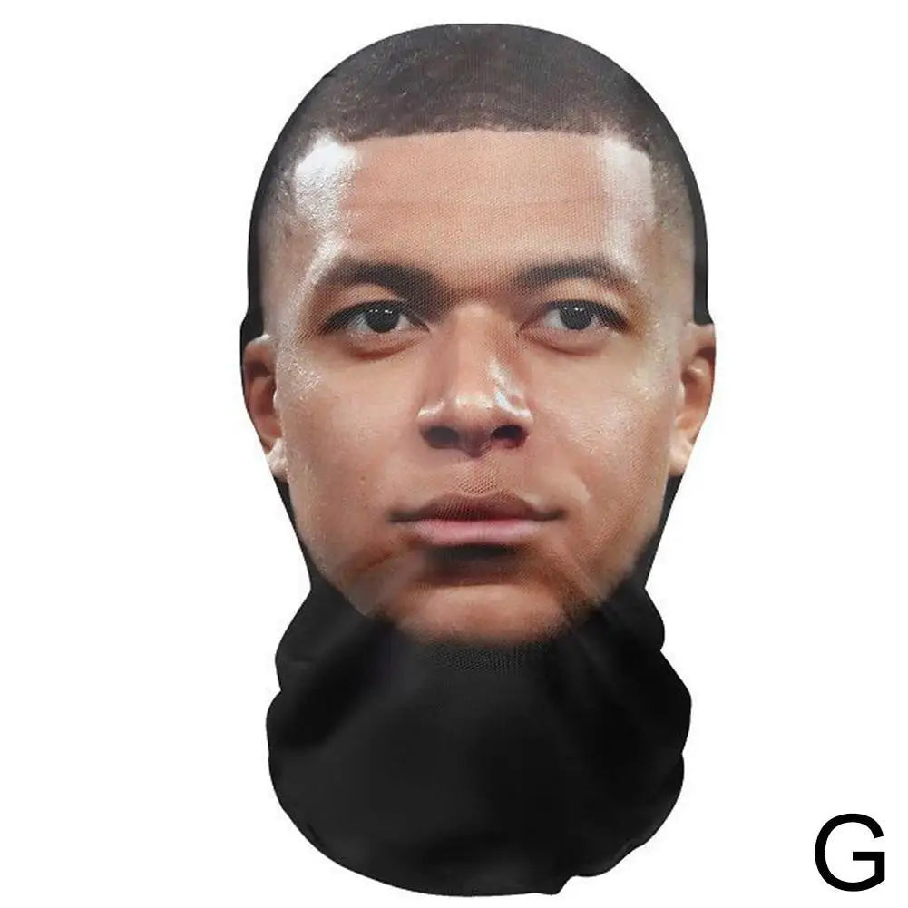3D Printed Kanye Face Mask – Seamless Celebrity Head Cover for Cosplay & Hip-Hop Style