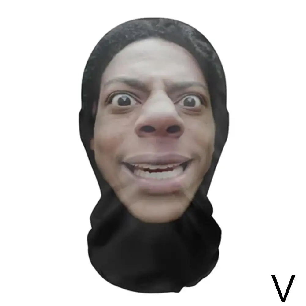 3D Printed Kanye Face Mask – Seamless Celebrity Head Cover for Cosplay & Hip-Hop Style