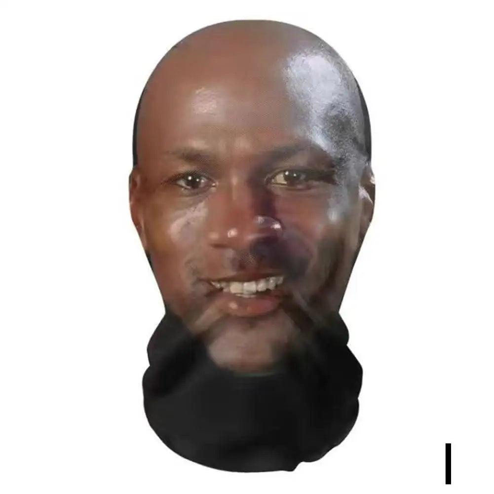 3D Printed Kanye Face Mask – Seamless Celebrity Head Cover for Cosplay & Hip-Hop Style