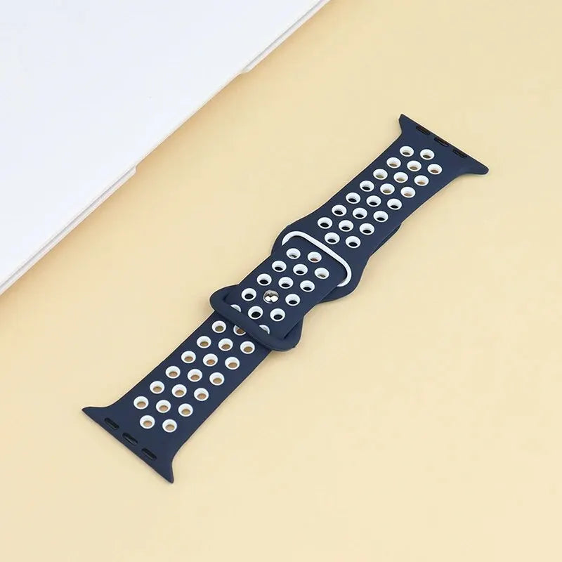 Sport Strap For Apple Watch Bands 44mm 45mm Ultra 2 49mm 40mm 41mm 42mm 45 44mm Silicone Bracelet IWatch Series 9 8 SE 7 3 Band