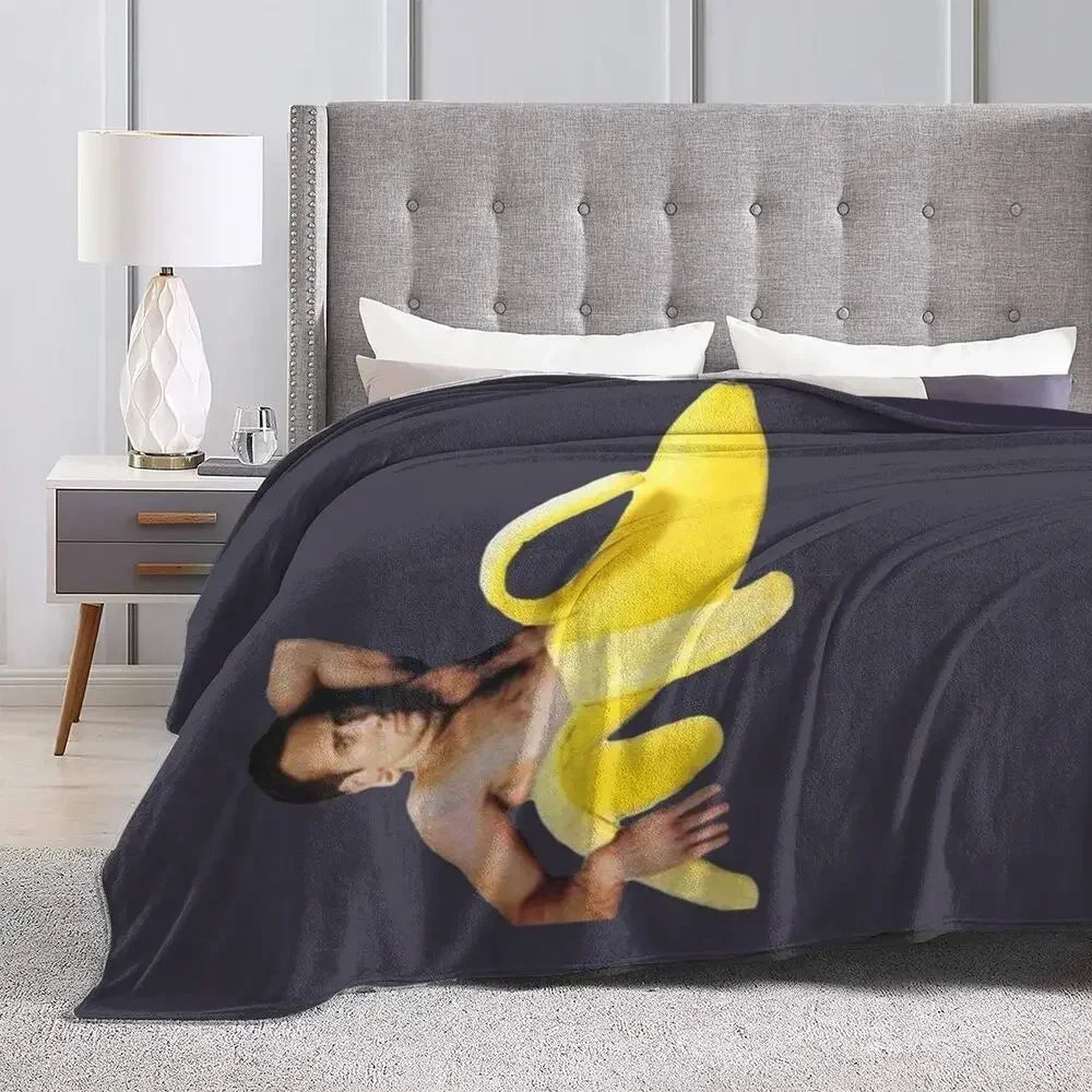 Nicolas Cage - Face Blanket Soft Warm Flannel Throw Blanket Bedding for Bed Living room Picnic Travel Home Sofa
