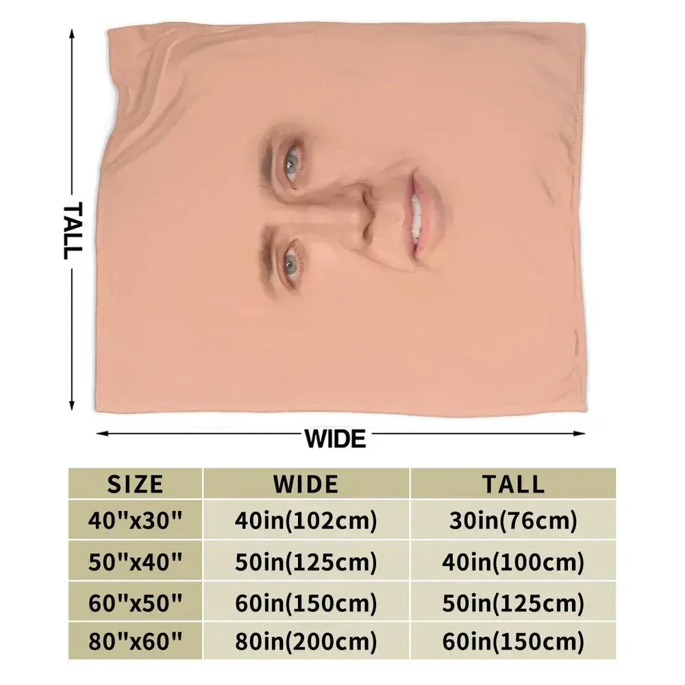 Nicolas Cage - Face Blanket Soft Warm Flannel Throw Blanket Bedding for Bed Living room Picnic Travel Home Sofa