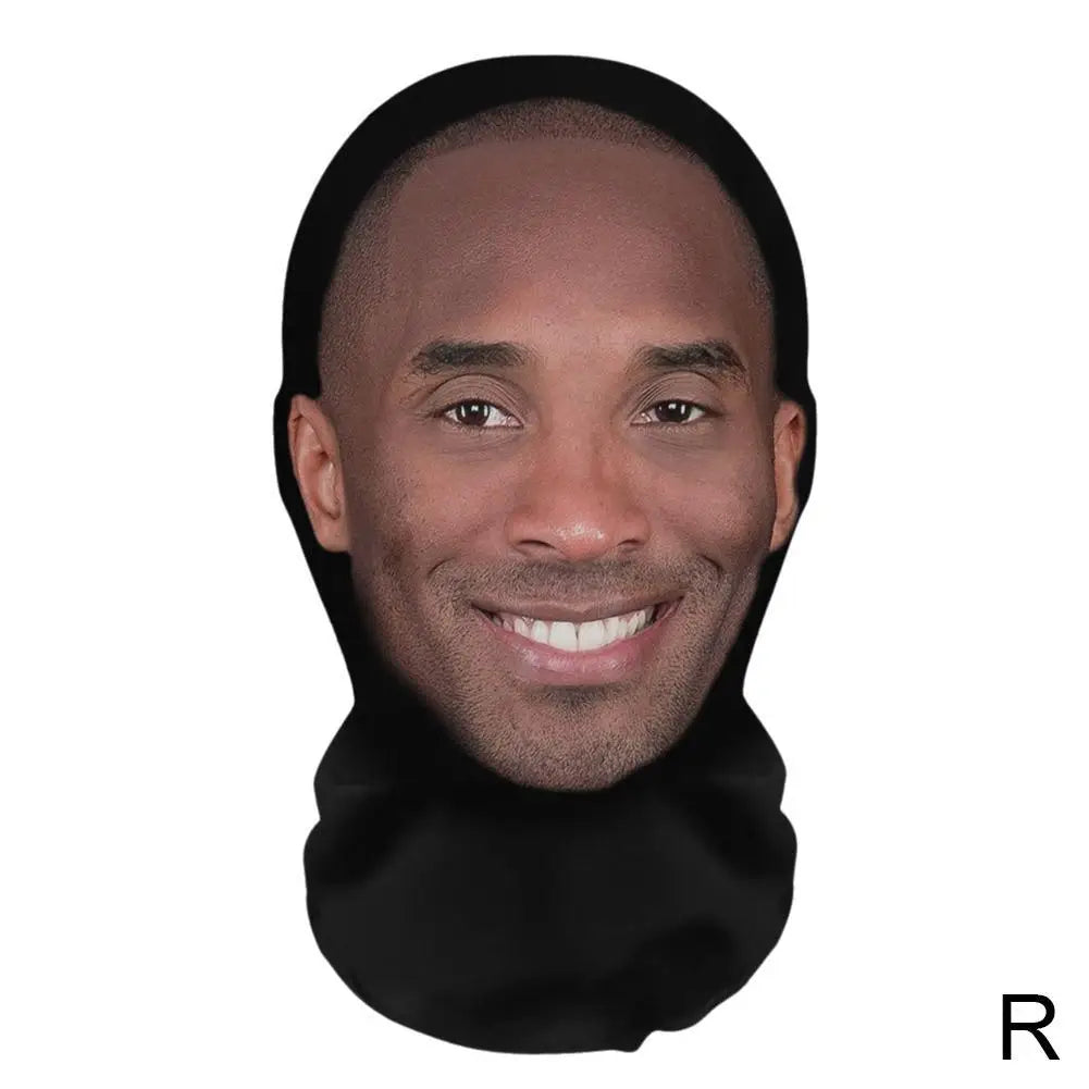 3D Printed Kanye Face Mask – Seamless Celebrity Head Cover for Cosplay & Hip-Hop Style