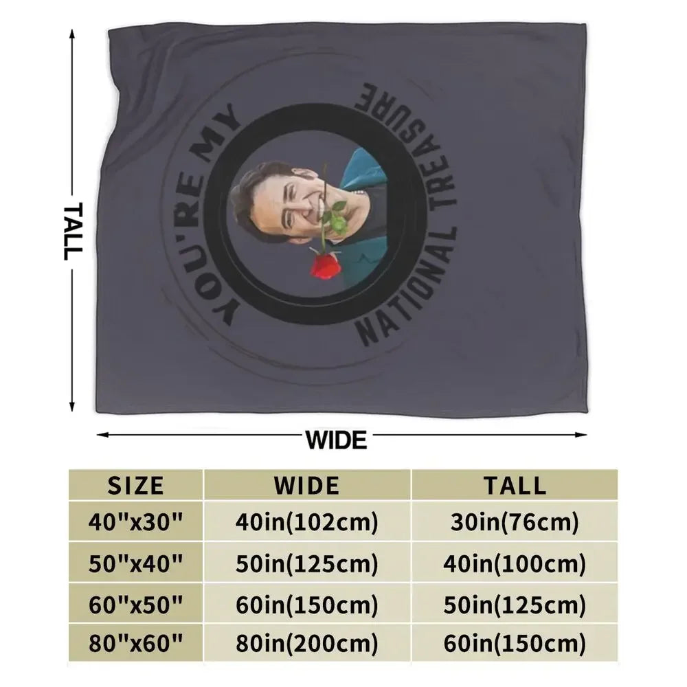 Nicolas Cage - Face Blanket Soft Warm Flannel Throw Blanket Bedding for Bed Living room Picnic Travel Home Sofa