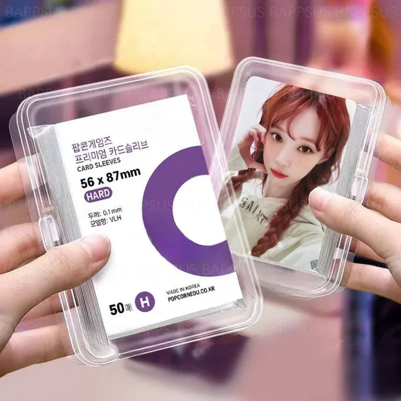 3inch 4inch Clear Kpop idol Album Photo Card Protective Sleeve Waterproof Clear Protector Case Box For Popcorn Game Card Holder