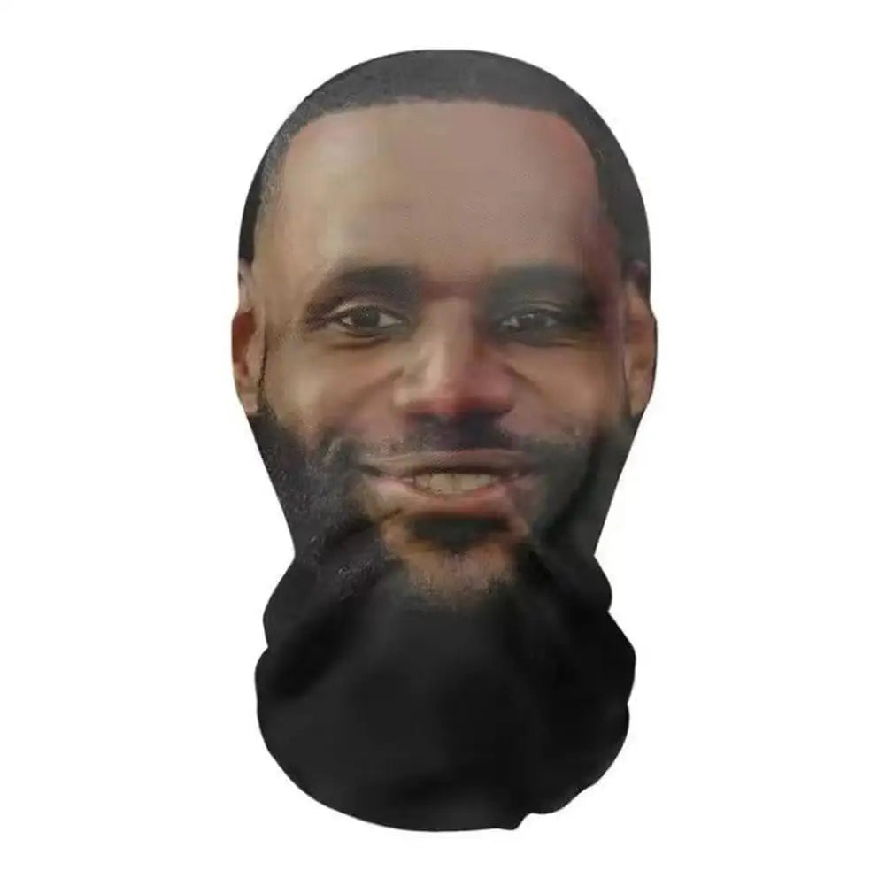 3D Printed Kanye Face Mask – Seamless Celebrity Head Cover for Cosplay & Hip-Hop Style