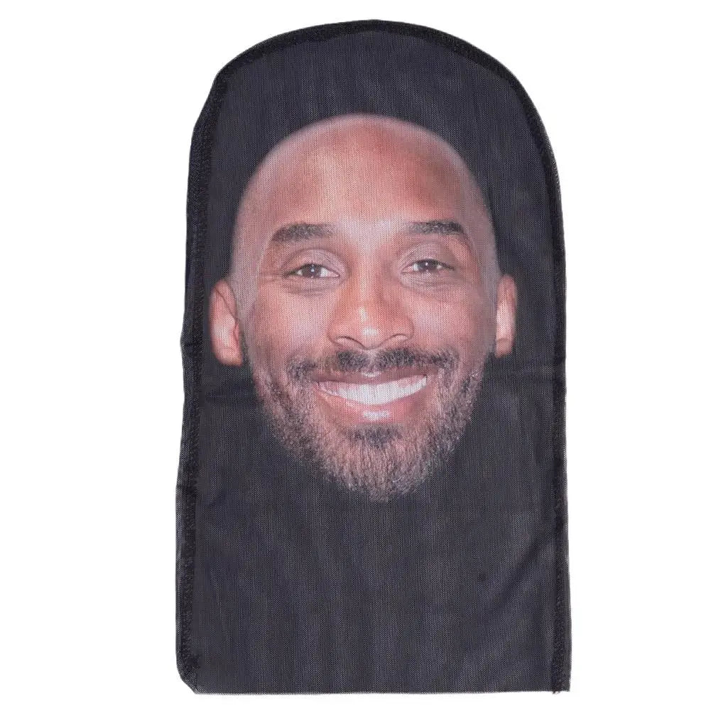 3D Printed Kanye Face Mask – Seamless Celebrity Head Cover for Cosplay & Hip-Hop Style