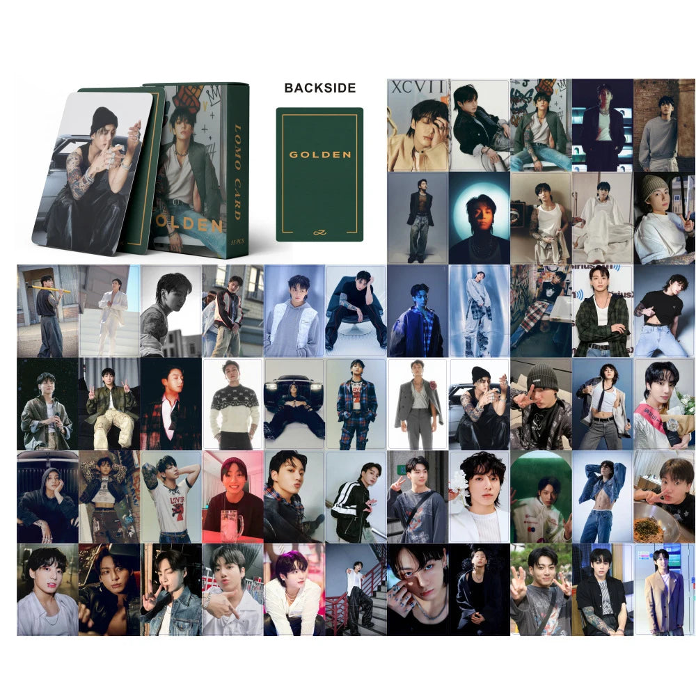 55Pcs/Box Kpop GOLDEN Solo Photocards Lomo Cards Photo Card for Fans Collection