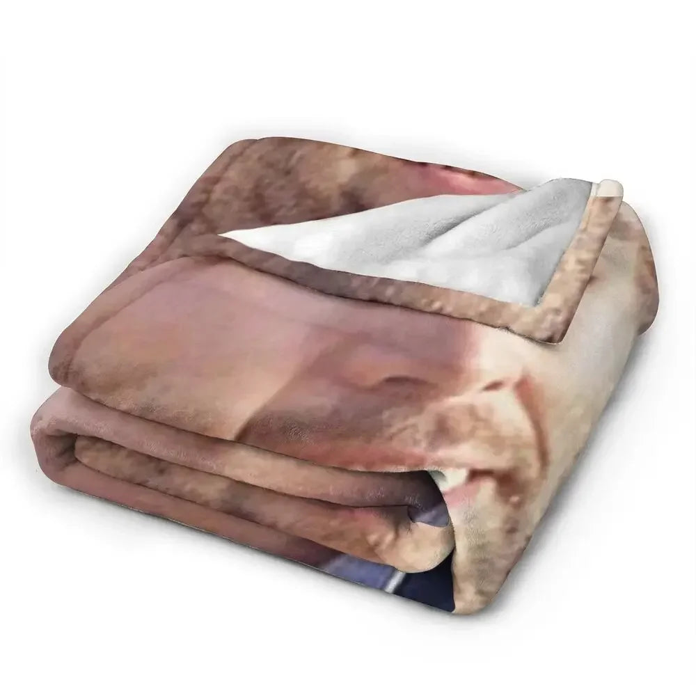 Nicolas Cage - Face Blanket Soft Warm Flannel Throw Blanket Bedding for Bed Living room Picnic Travel Home Sofa