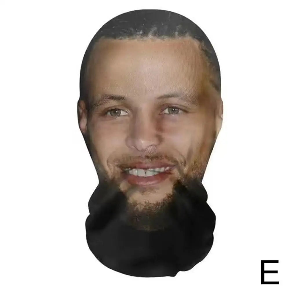 3D Printed Kanye Face Mask – Seamless Celebrity Head Cover for Cosplay & Hip-Hop Style