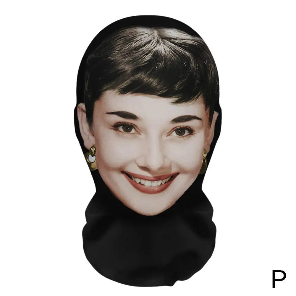 3D Printed Kanye Face Mask – Seamless Celebrity Head Cover for Cosplay & Hip-Hop Style