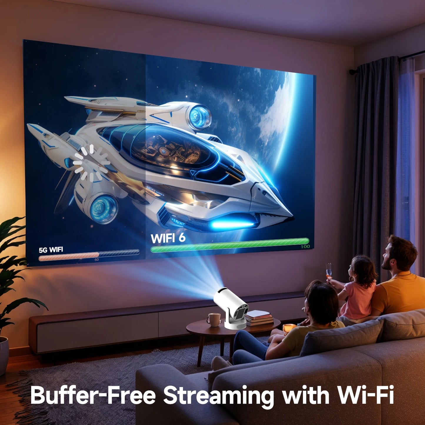 Magcubic 4K HY300 Pro Projector – 290ANSI, Android 11, Dual WiFi6, BT5.4, Portable