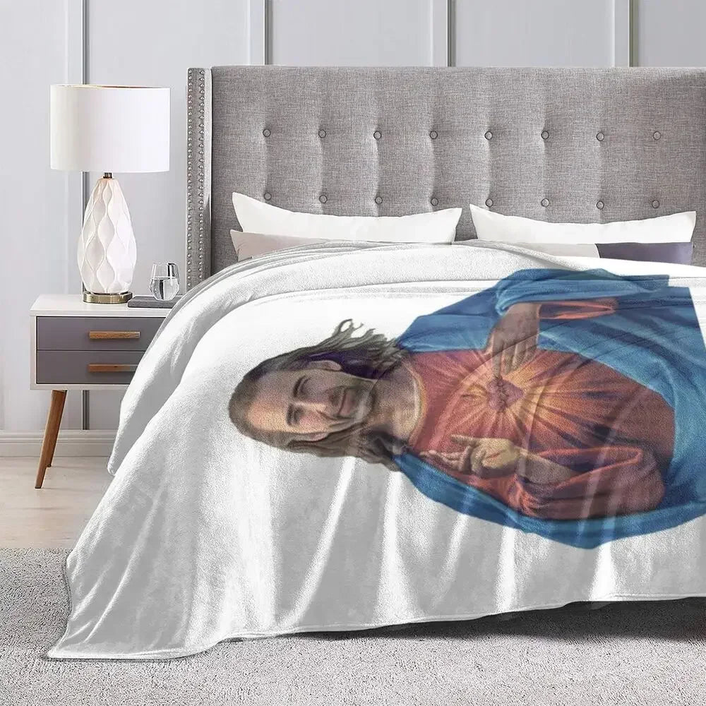 Nicolas Cage - Face Blanket Soft Warm Flannel Throw Blanket Bedding for Bed Living room Picnic Travel Home Sofa