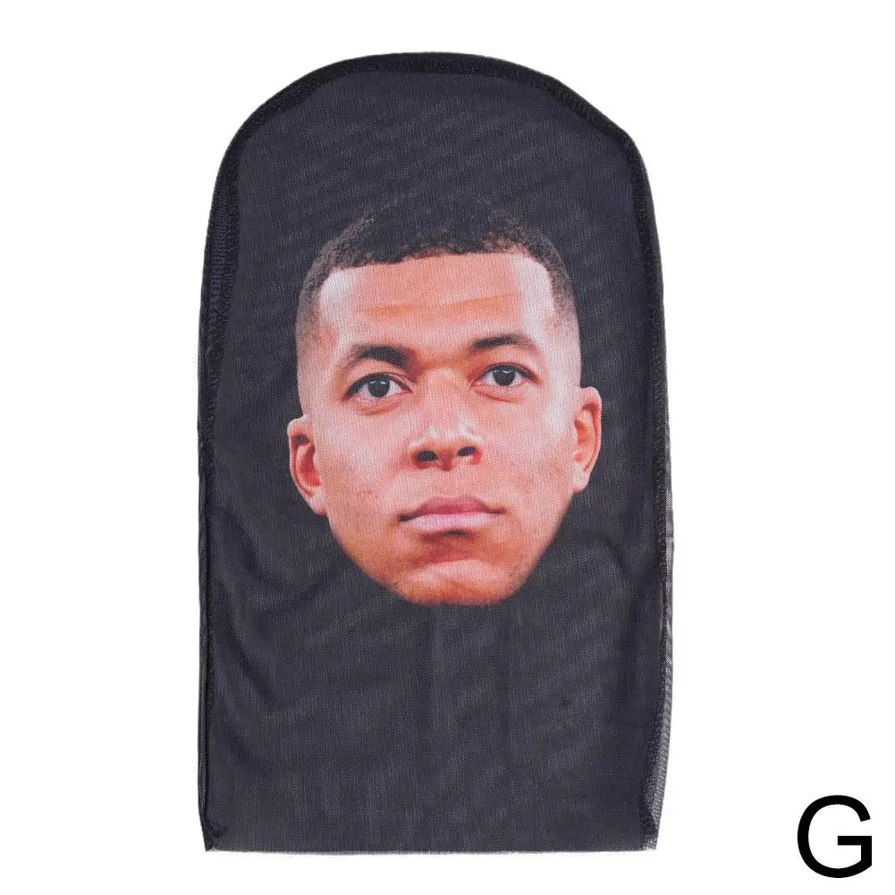 3D Printed Kanye Face Mask – Seamless Celebrity Head Cover for Cosplay & Hip-Hop Style
