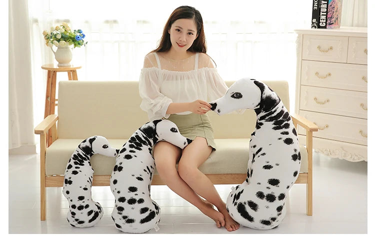 50cm Cute Simulation Dog Plush Toy 3D Printing Stuffed Animal Dog Plush Pillow Stuffed Cartoon Cushion Kids Doll Home Decro Gift