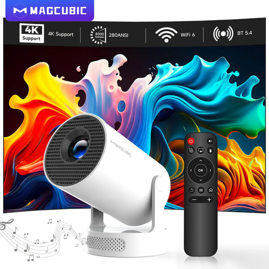 Magcubic 4K HY300 Pro Projector – 290ANSI, Android 11, Dual WiFi6, BT5.4, Portable