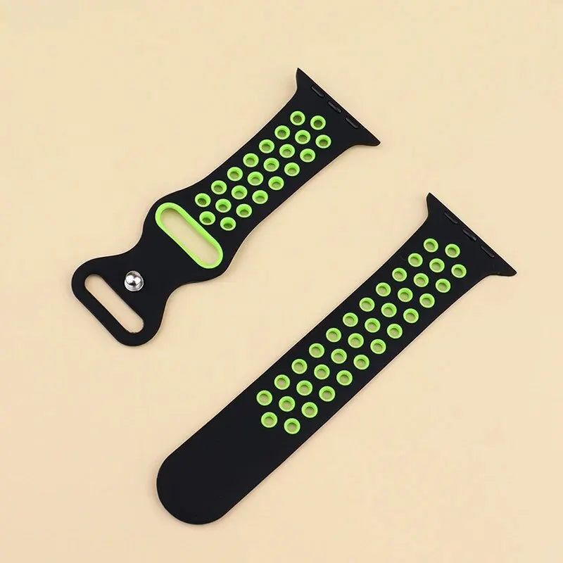 Sport Strap For Apple Watch Bands 44mm 45mm Ultra 2 49mm 40mm 41mm 42mm 45 44mm Silicone Bracelet IWatch Series 9 8 SE 7 3 Band