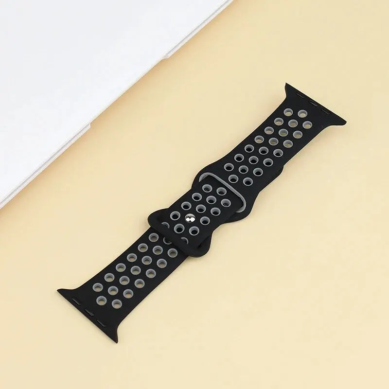 Sport Strap For Apple Watch Bands 44mm 45mm Ultra 2 49mm 40mm 41mm 42mm 45 44mm Silicone Bracelet IWatch Series 9 8 SE 7 3 Band