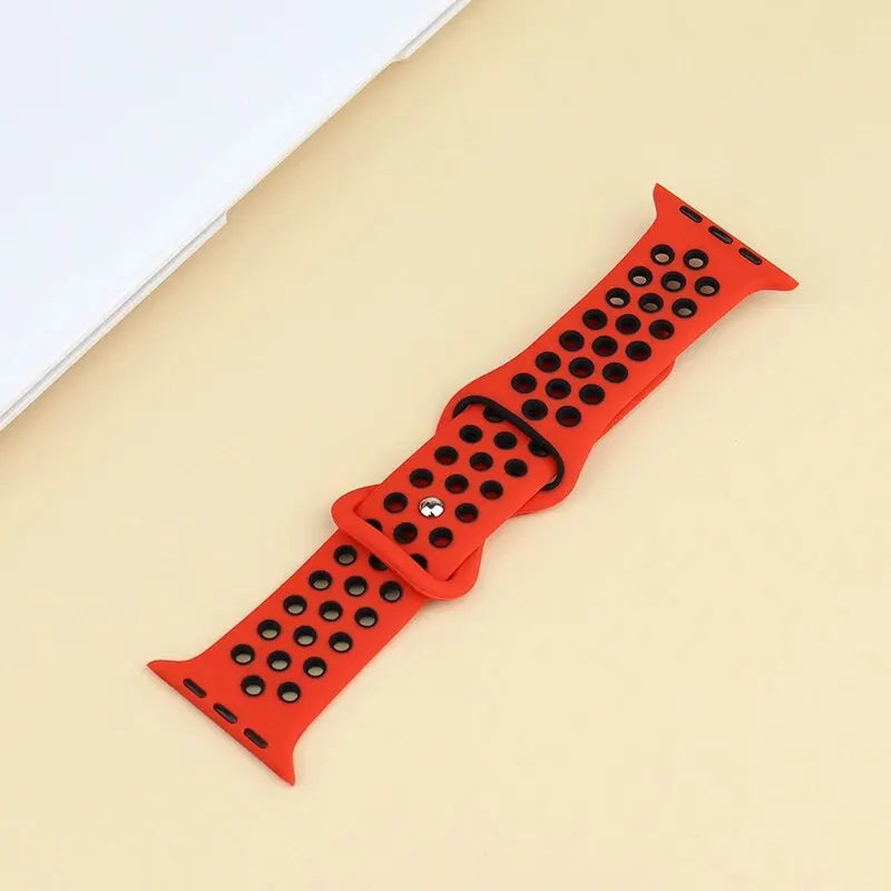 Sport Strap For Apple Watch Bands 44mm 45mm Ultra 2 49mm 40mm 41mm 42mm 45 44mm Silicone Bracelet IWatch Series 9 8 SE 7 3 Band