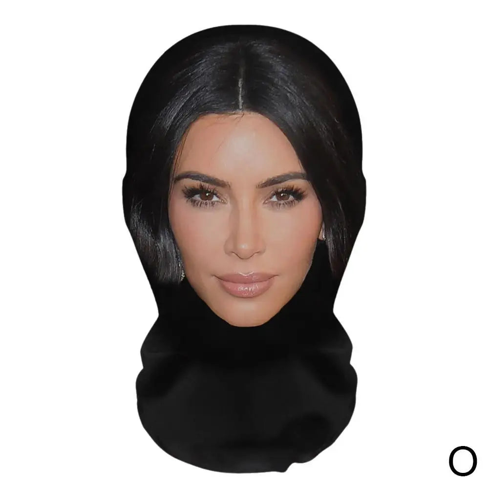 3D Printed Kanye Face Mask – Seamless Celebrity Head Cover for Cosplay & Hip-Hop Style