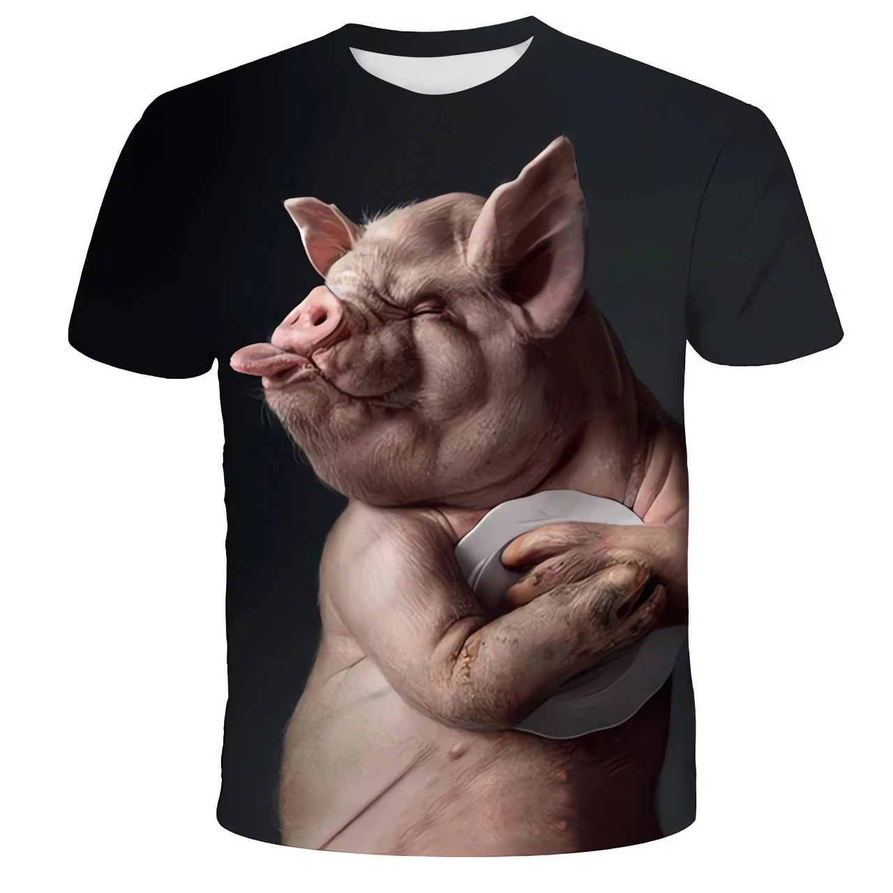 New men's T-shirt fashion 3D monkey print top summer casual short sleeved T-shirt men's fun clothing round neck loose oversized