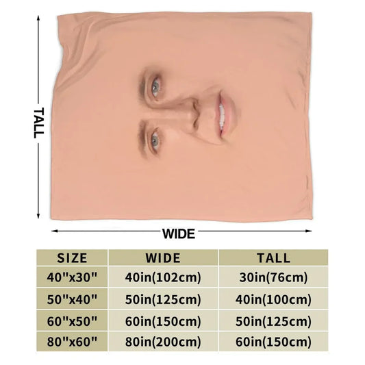 Nicolas Cage - Face Blanket Soft Warm Flannel Throw Blanket Bedding for Bed Living room Picnic Travel Home Sofa